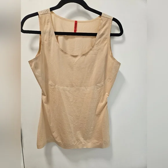 Spanx Women Thinstincts Top Satin Nude Beige Shaping Tank Size L - Picture 1 of 7
